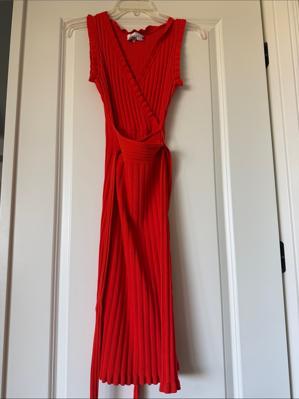 Milly persimmon v neck wrap dress size XS